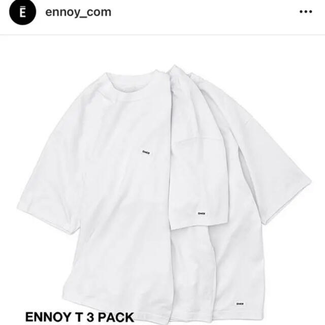 新品未使用 L エンノイENNOY 3PACK T-SHIRTS (BLACK)