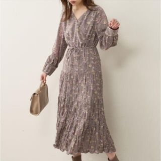 ナチュラルクチュール(natural couture)の【新品タグ付き】前後2WAYカシュクールティアードワンピース(ロングワンピース/マキシワンピース)