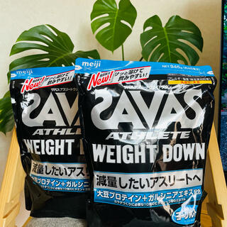 ザバス(SAVAS)の【新品】ザバス　アスリート　ウエイトダウン　ヨーグルト風味　945g 2袋(プロテイン)