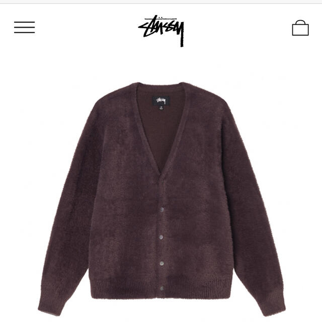 stussy shaggy cardigan Lサイズ く日はお得♪ indigofinance.fr