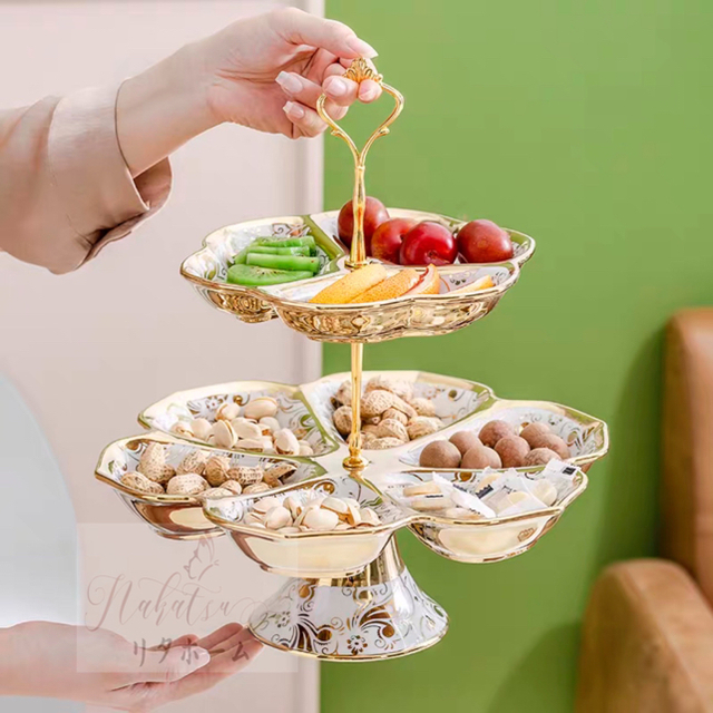 ケーキ スタンド プレート 2段セット アフタヌーンティー フルーツ トレー 皿 1