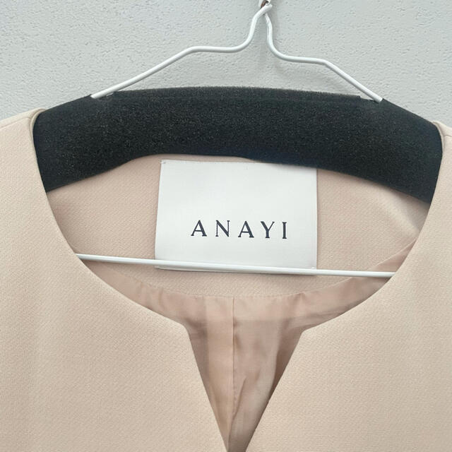 ANAYI(アナイ)のANAYI アナイ　ダブルクロスノーカラーコート　 レディースのジャケット/アウター(スプリングコート)の商品写真