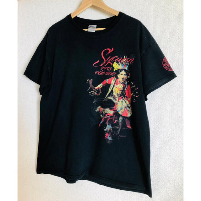 ネイティブインディアン Native Indian メンズTシャツ L52cm裄丈18cm✅商品状態