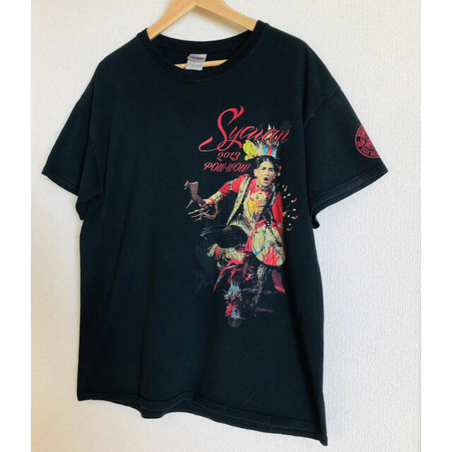 ネイティブインディアン Native Indian メンズTシャツ L52cm裄丈18cm✅商品状態