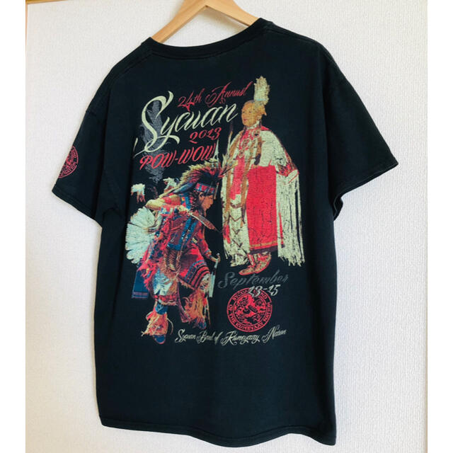 ネイティブインディアン Native Indian メンズTシャツ L52cm裄丈18cm✅商品状態