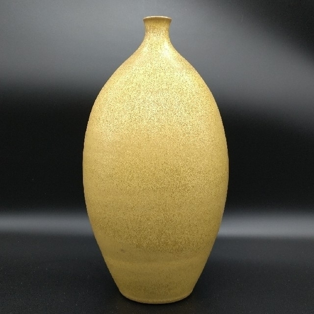 黃釉の焼物　花瓶 インテリア/住まい/日用品のインテリア小物(花瓶)の商品写真