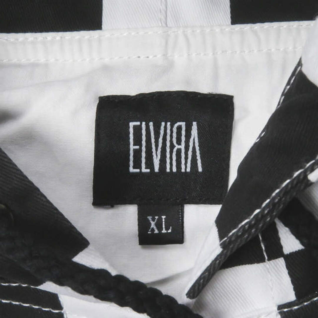 ELVIRA エルビラ BREAK HOOD COACH'S JACKET - A (Checker) チェッカーフラッグ フーデッドコーチジャケット 18EL-SS-10 XL ホワイト/ブラック エルヴィラ アウター【新古品】【ELVIRA】 2