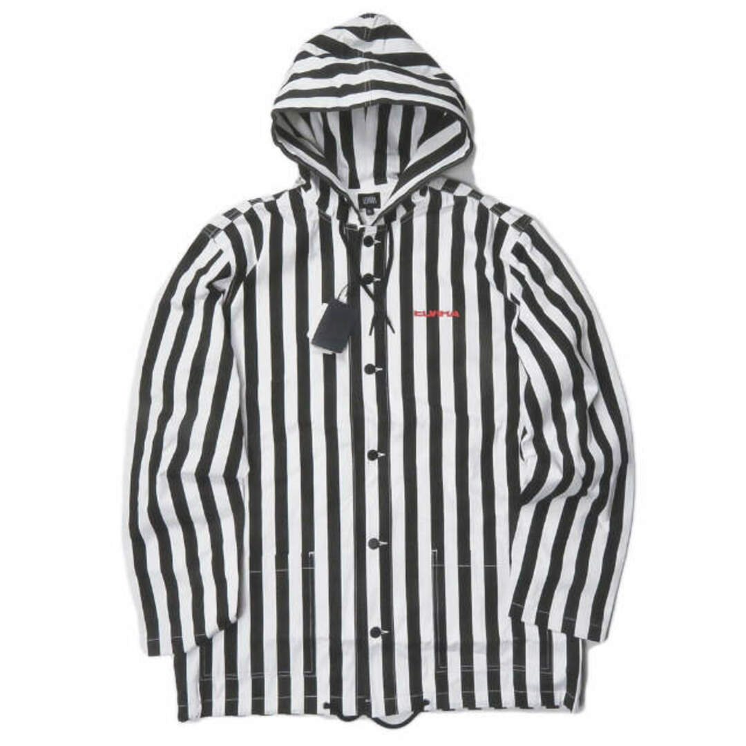 ELVIRA エルビラ BREAK HOOD COACH'S JACKET - B (Stripe) ストライプ フーデッドコーチジャケット 18EL-SS-10 XL ホワイト/ブラック エルヴィラ アウター【新古品】【ELVIRA】