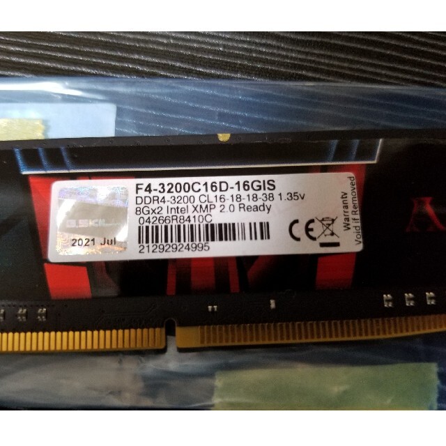 最終値下 G.Skill PCメモリ DDR4-3200 8GB×2 16GB 2