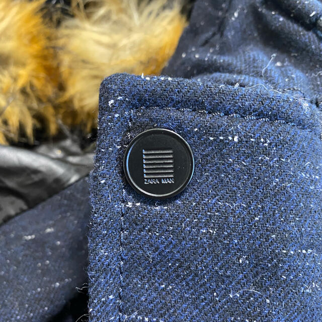 ZARA(ザラ)のZARA フードファージャケット メンズのジャケット/アウター(ダウンジャケット)の商品写真