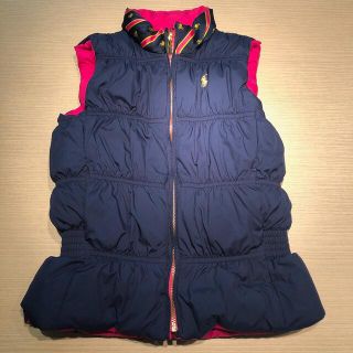 ラルフローレン(Ralph Lauren)のラルフ　ダウンベスト　リバーシブル　M8〜10 美品　140 150 ガールズ(ジャケット/上着)