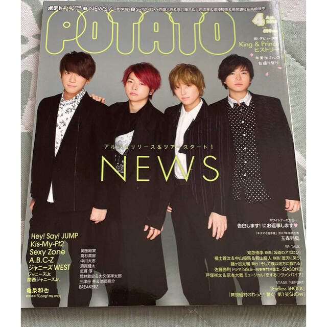 POTATO (ポテト) 2018年 04月号 エンタメ/ホビーの雑誌(アート/エンタメ/ホビー)の商品写真