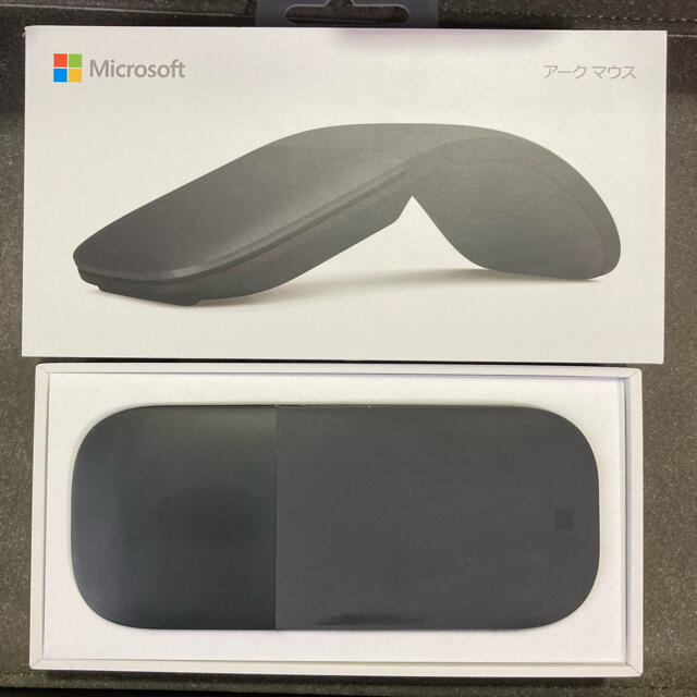 Microsoft(マイクロソフト)のMicrosoft ARC MOUSE BLACK ELG-00007 スマホ/家電/カメラのPC/タブレット(PC周辺機器)の商品写真