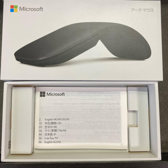 Microsoft(マイクロソフト)のMicrosoft ARC MOUSE BLACK ELG-00007 スマホ/家電/カメラのPC/タブレット(PC周辺機器)の商品写真