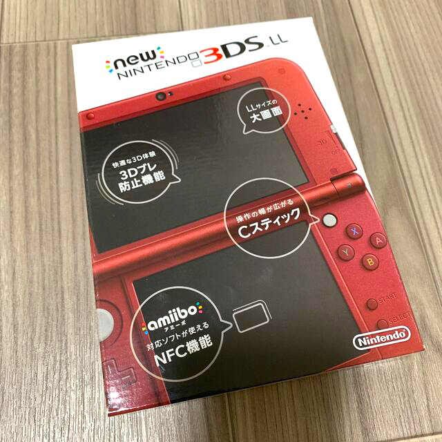 任天堂(ニンテンドウ)のNintendo 3DSNEWニンテンドー本体LLメタリックレッド エンタメ/ホビーのゲームソフト/ゲーム機本体(携帯用ゲーム機本体)の商品写真