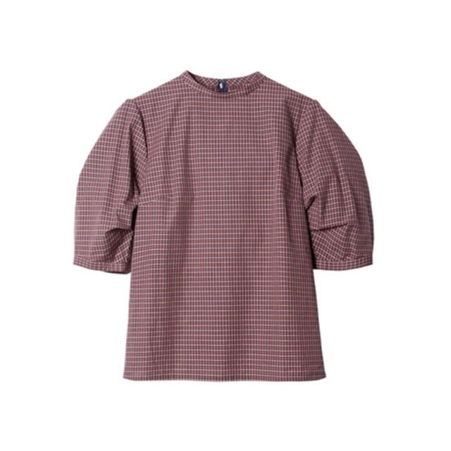 LE CIEL BLEU(ルシェルブルー)の美品  Check Statement Sleeve Tops レディースのトップス(カットソー(半袖/袖なし))の商品写真