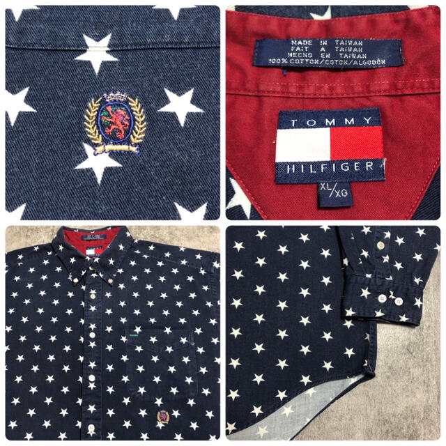 TOMMY HILFIGER(トミーヒルフィガー)の【peko様専用】トミーヒルフィガー☆オールド刺繍ロゴ星柄ドット柄総柄シャツ メンズのトップス(シャツ)の商品写真