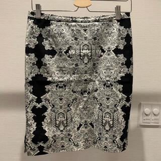 エイチアンドエム(H&M)のチワポメ様専用 スカート(ブラック×ホワイト)(ミニスカート)