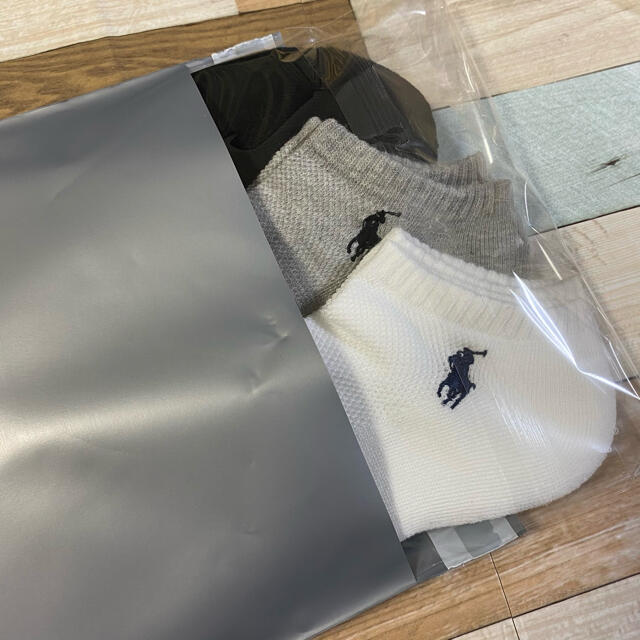 POLO RALPH LAUREN(ポロラルフローレン)の正規品 ポロラルフローレン レディース ソックス  3足3色セット レディースのレッグウェア(ソックス)の商品写真