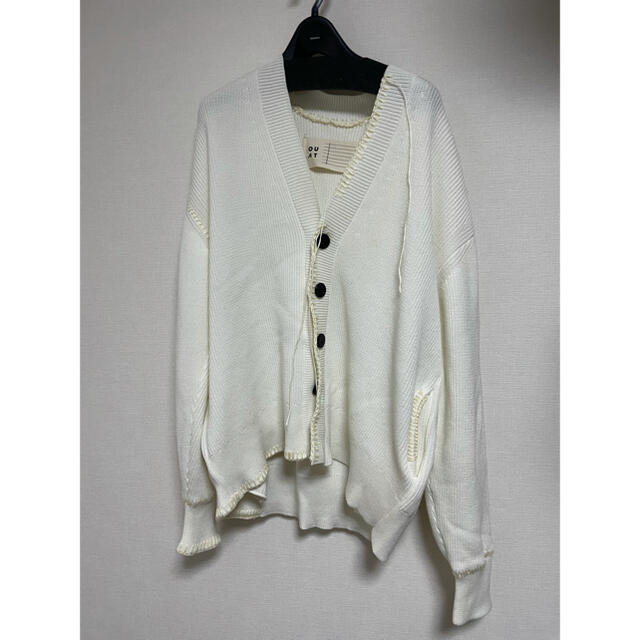 SUNSEA(サンシー)のouat cardigan white Lサイズ メンズのトップス(カーディガン)の商品写真