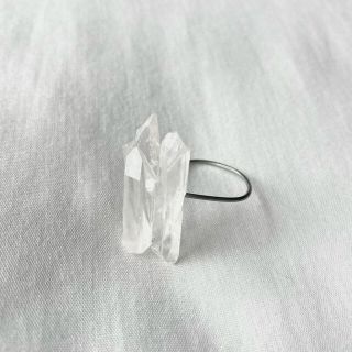 ୨୧ Vintage rétro Crystal Ice Ring #5(リング)