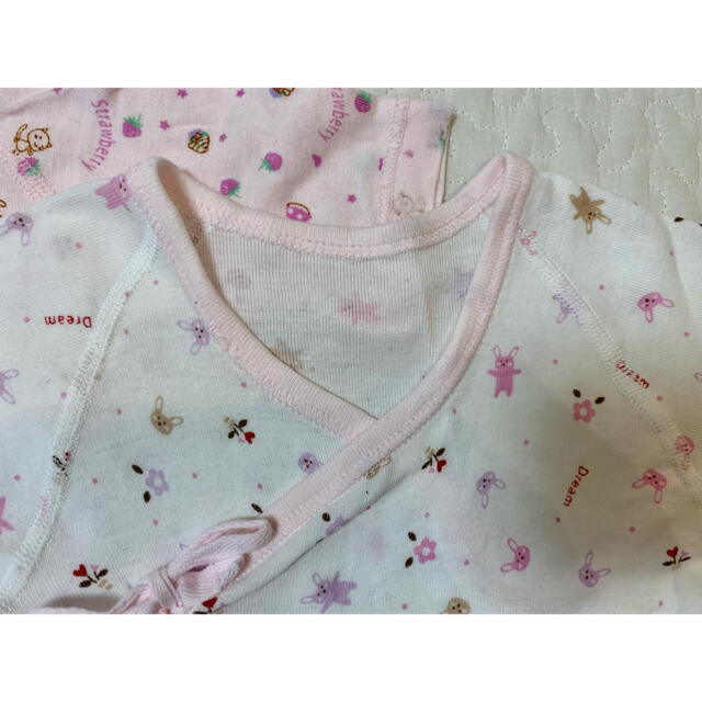 西松屋(ニシマツヤ)の短肌着5枚セット キッズ/ベビー/マタニティのベビー服(~85cm)(肌着/下着)の商品写真