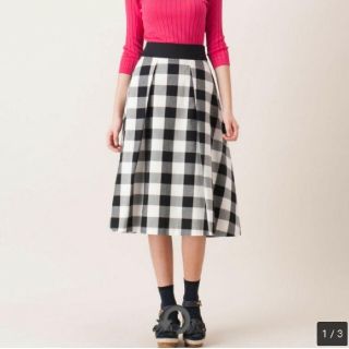 バーバリーブルーレーベル(BURBERRY BLUE LABEL)のブルーレーベル クレストブリッジ かわいい ロングスカート  ブロックチェック(ロングスカート)