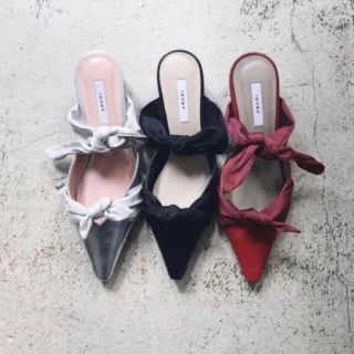 アメリヴィンテージ(Ameri VINTAGE)のameri vintage  MIA RIBBON MULE Mサイズ(ミュール)