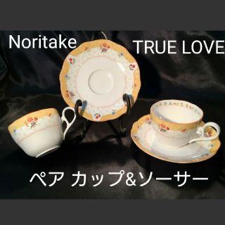 ノリタケ(Noritake)の【Noritake】ノリタケTRUELOVE トゥルーラブ ペアカップ&ソーサー(食器)