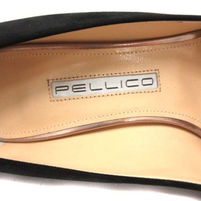 PELLICO(ペリーコ)のペリーコ アーモンドトゥTAXIパンプス スエード 36.5 23.5cm 黒 レディースの靴/シューズ(ハイヒール/パンプス)の商品写真