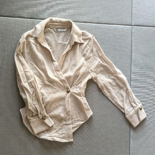 ザラ(ZARA)の新品 ZARA クロスオーバーフロントシャツ 未使用 ザラ(シャツ/ブラウス(長袖/七分))