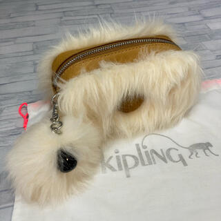 キプリング(kipling)の【美品】Kipling キプリング ファー ポーチ 定価約15,000-(ポーチ)