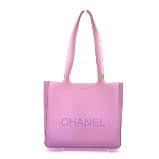 シャネル(CHANEL)のCHANEL シャネル ロゴ ハンドバッグ スモール トートバッグ パープル(トートバッグ)