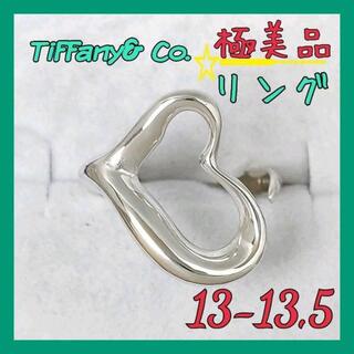 ティファニー(Tiffany & Co.)の【極美品】TIFFANY　ティファニー　リング　13-13.5号　オープンハート(リング(指輪))