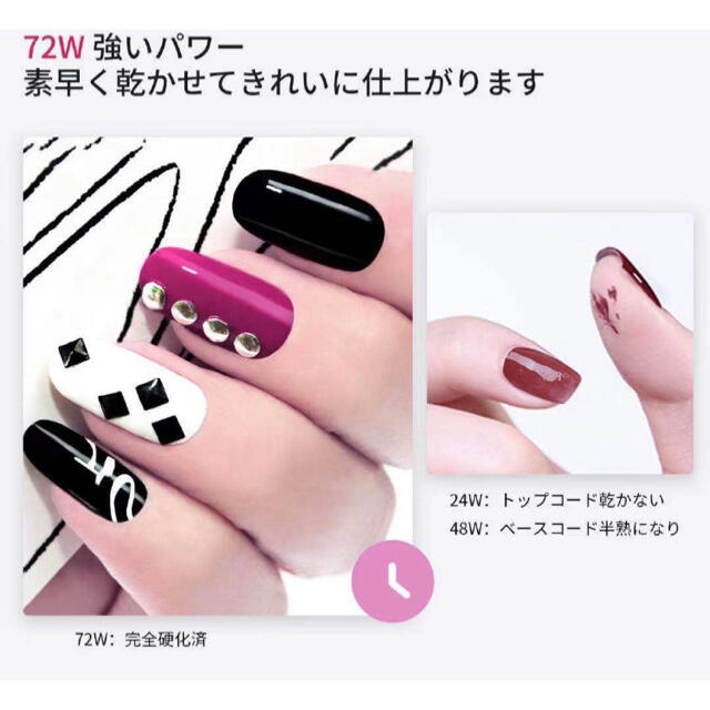 ネイルドライヤー 72W LEDジェルネイル ライト uvライト コスメ/美容のネイル(ネイルケア)の商品写真