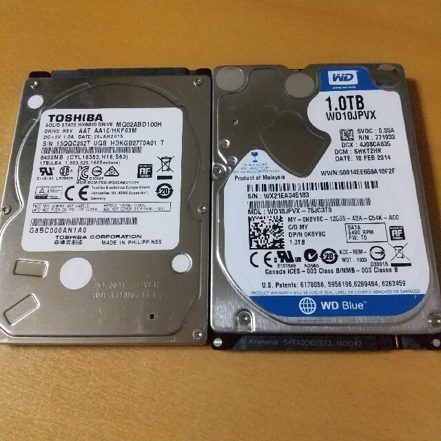 2個★1000GB1TB9.5mm厚2.5インチHDD③★プレステ系用に調整済