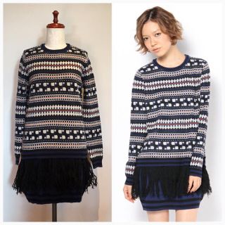 ジーヴィジーヴィ(G.V.G.V.)のG.V.G.V. JACQUARD KNIT DRESS (ミニワンピース)