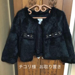 ランバンオンブルー　LANVIN en Bleu　ファーポケット　コート