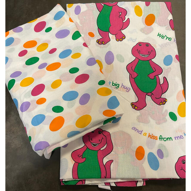 Barney ヴィンテージ TWINシーツ2枚セット