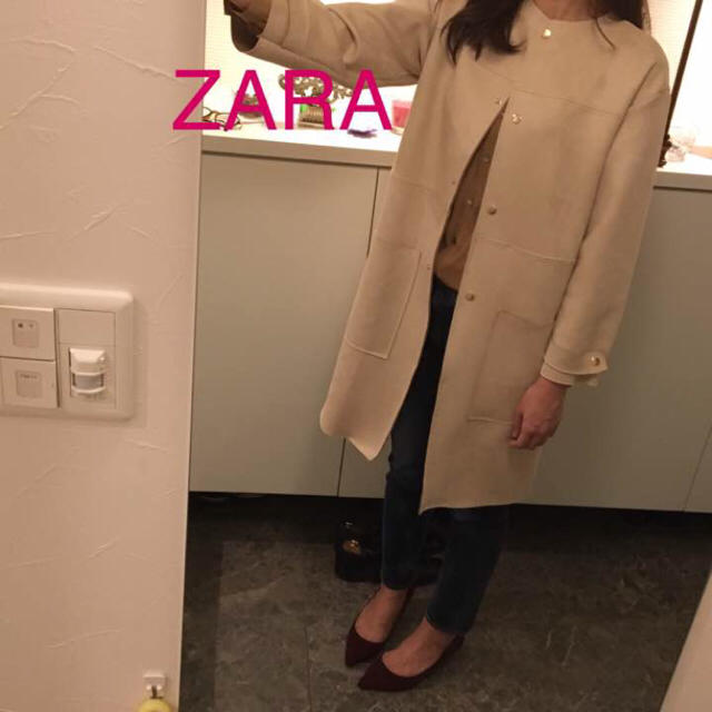 ZARA(ザラ)のZARA新作完売 フェイクスエードコート♡スピックアンドスパンADOREプラステ レディースのジャケット/アウター(その他)の商品写真