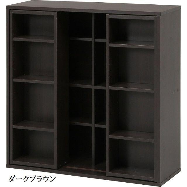 本棚　書棚　幅89cm　ラック　スライド式本棚　スライドラック 　ダブルスライド インテリア/住まい/日用品の収納家具(本収納)の商品写真