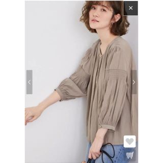 ロペピクニック(Rope' Picnic)の【2WAY】ブラウン色♡シャーリングギャザーブラウス♡(シャツ/ブラウス(長袖/七分))