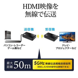 ワイヤレスHDMIエクステンダー　サンワ　400-VGA012（新品・未使用）(PC周辺機器)
