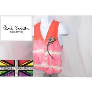 Paul Smith - 新品☆Paul Smith COLLECTION 麻ベスト☆ピンク 鳥刺繍