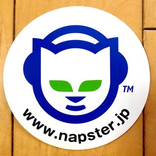 激レア！ 非売品 ビッグロゴ napster ステッカー(PCパーツ)