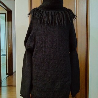 ワイズ(Y's)のワイズ 　ブラック長袖ネックセーター サイズ3 レディース(ニット/セーター)