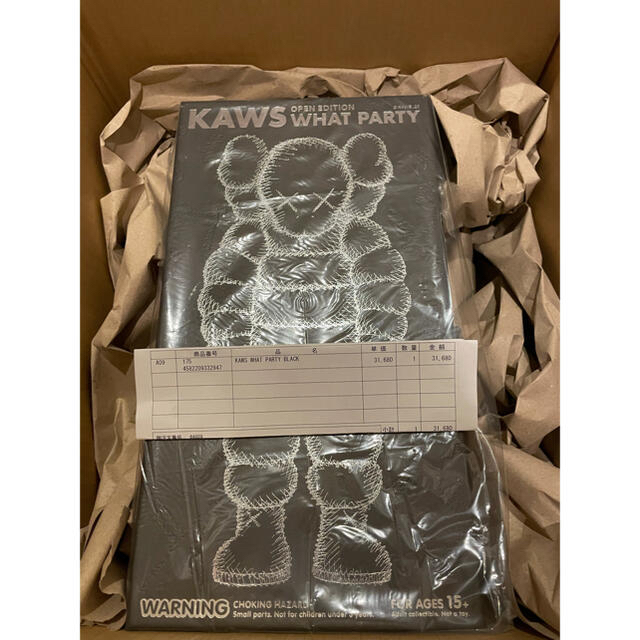 KAWS WHAT PARTY BLACK 新品未開封 - キャラクターグッズ