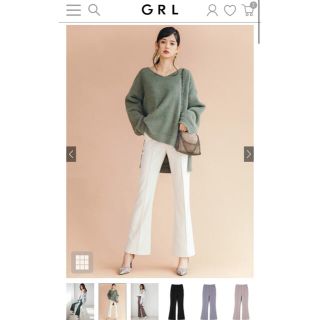 グレイル(GRL)のGRL grl グレイル フロントタックフレアパンツ(その他)