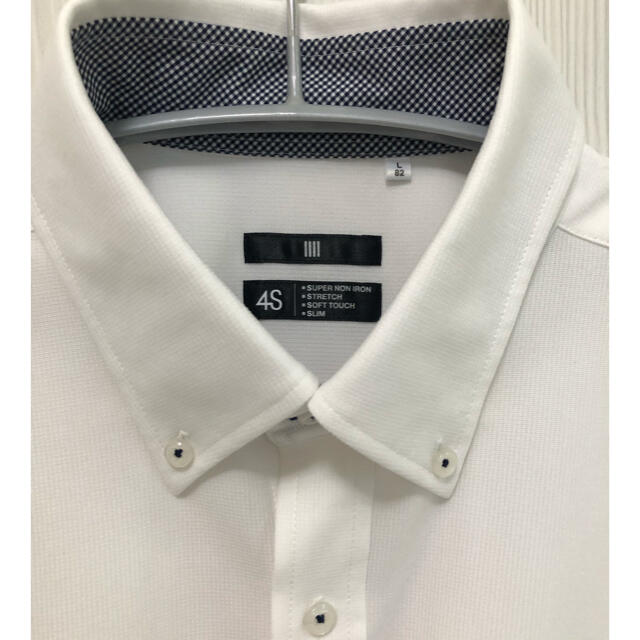 スーツセレクト　超形態安定4S 長袖シャツ　L-82 ホワイト メンズのトップス(シャツ)の商品写真