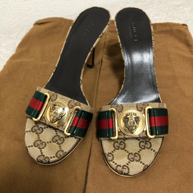 Gucci(グッチ)のGUCCI グッチ　サンダル　GGロゴ　シェリーライン　36  約23cm レディースの靴/シューズ(サンダル)の商品写真